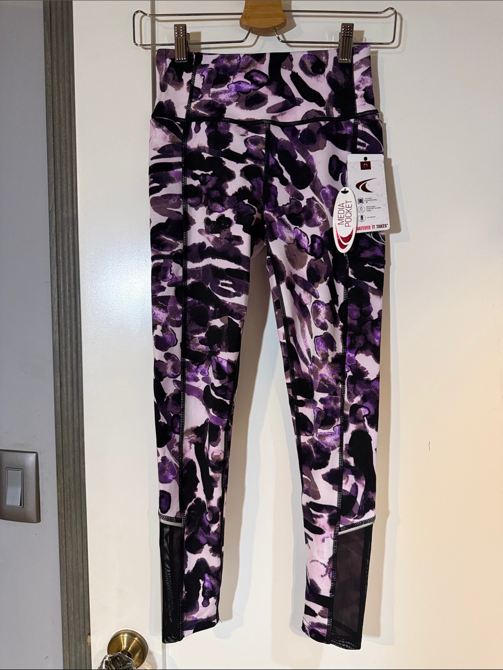 TKO Purple Camo Leggings with Black Accents